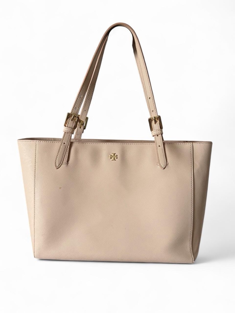 Tory Burch Blush Beige Saffiano Leather Tote